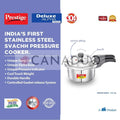 Prestige Deluxe Alpha Stainless Steel Spillage Control Pressure Cooker, 2 Litre - Canaduo